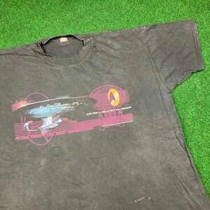 Vintage Star Trek The Next Generation Shirt Mens XL Black 1999 Enterprise 90s
